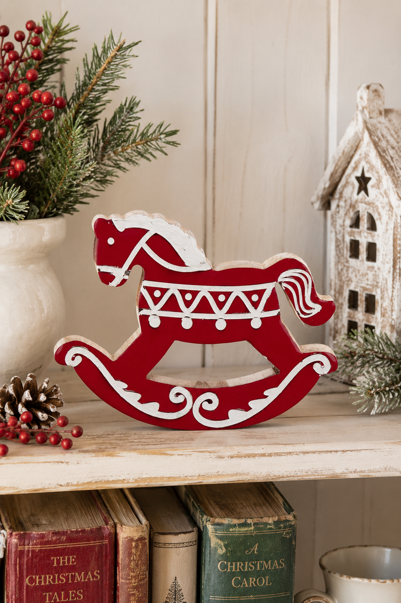 Cavallino a Dondolo Decorativo Blanc MariClo 20x2x15 cm