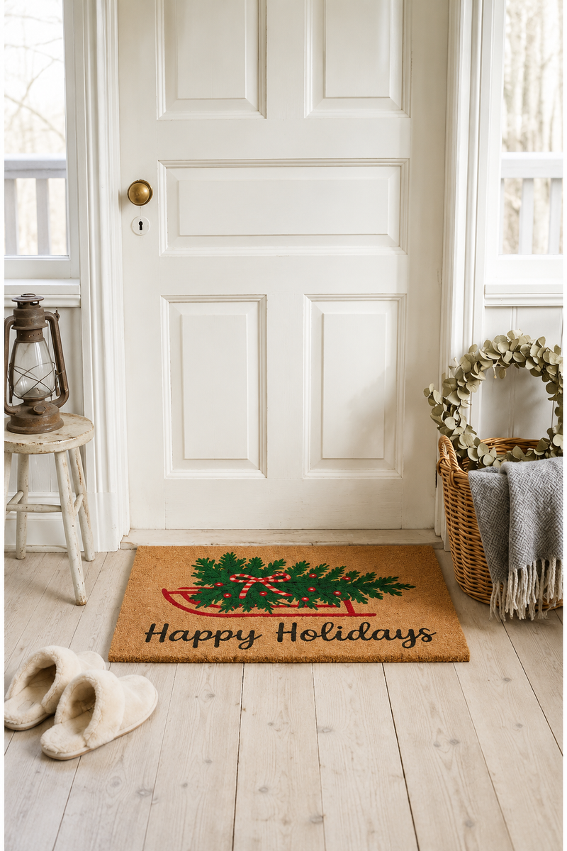 Zerbino Natalizio Happy Holidays con Slitta e Albero Clayre & Eef