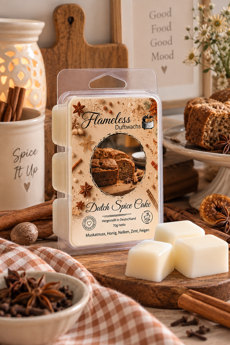 Cera profumata alla soia Dutch Spice Cake 70 g – FLAMELESS