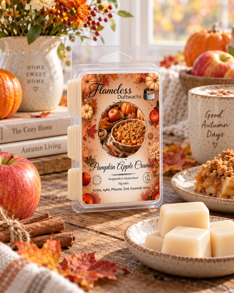 Cera profumata di soia Crumble di Zucca e Mela 70 g – FLAMELESS