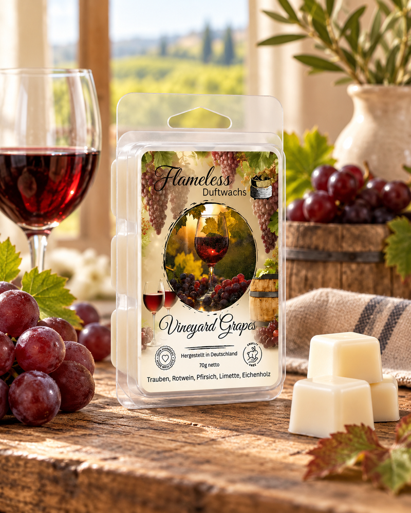 Cera profumata di soia Vineyard Grapes 70 g – FLAMELESS