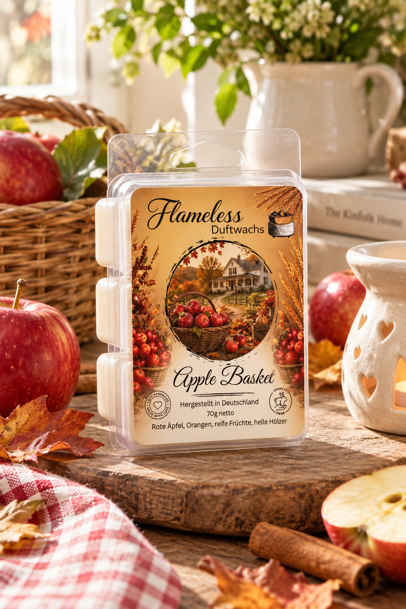 Cera profumata di soia Apple Basket 70 g – FLAMELESS