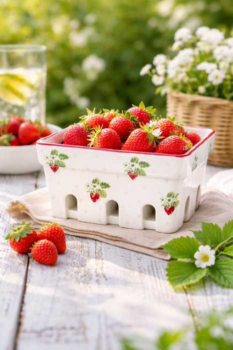 Ciotola in gres GreenGate Berry White 12x12 cm