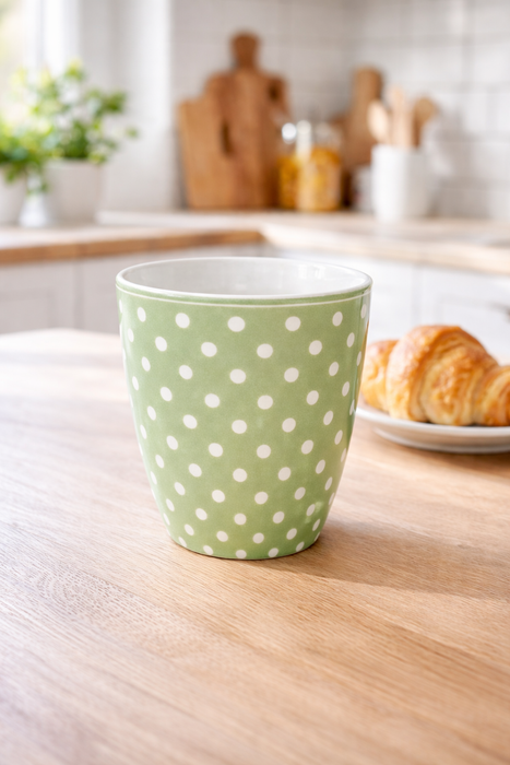 Tazza da Latte GreenGate “Dotty Pale Green”