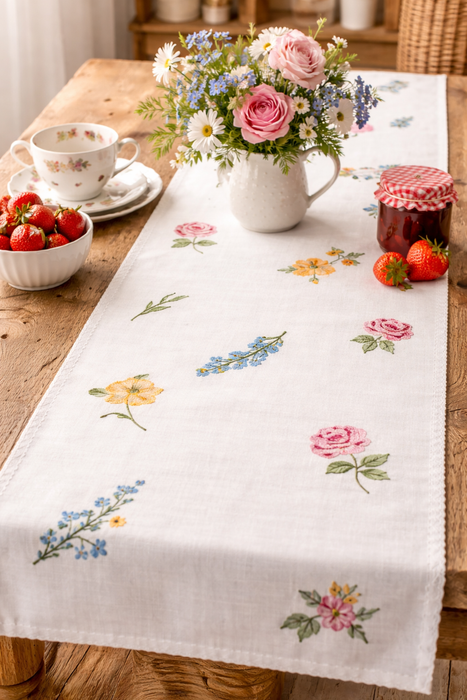 Runner da Tavolo Estrid White Greengate 40x140 cm
