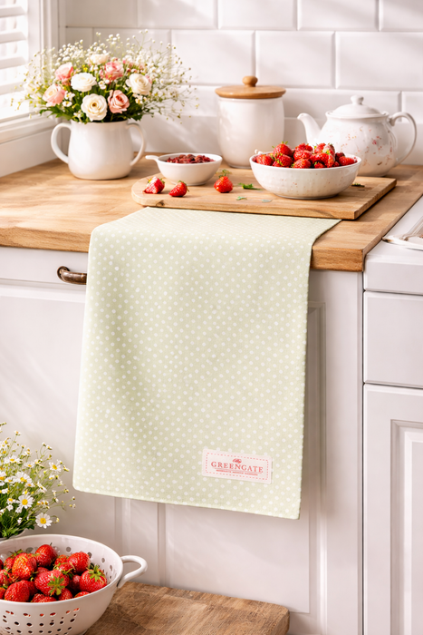 Strofinaccio Dotty Pale Green 50x70 cm – 100% Cotone GreenGate