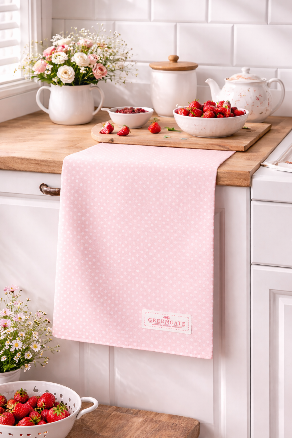 Strofinaccio Dotty Pale Pink 50x70 cm – 100% Cotone GreenGate