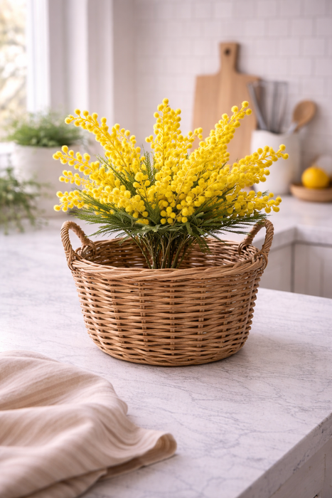 Mazzo di Mimosa 3 Rami H 39 cm Edg