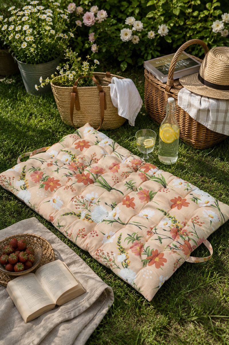 Materassino Trapuntato Floreale Chic Antique 100x60 cm