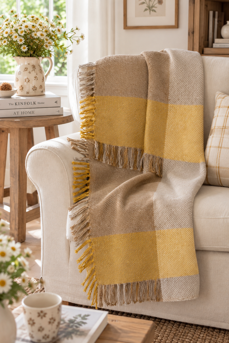 Coperta in cotone a quadri 130x160 cm Ib laursen