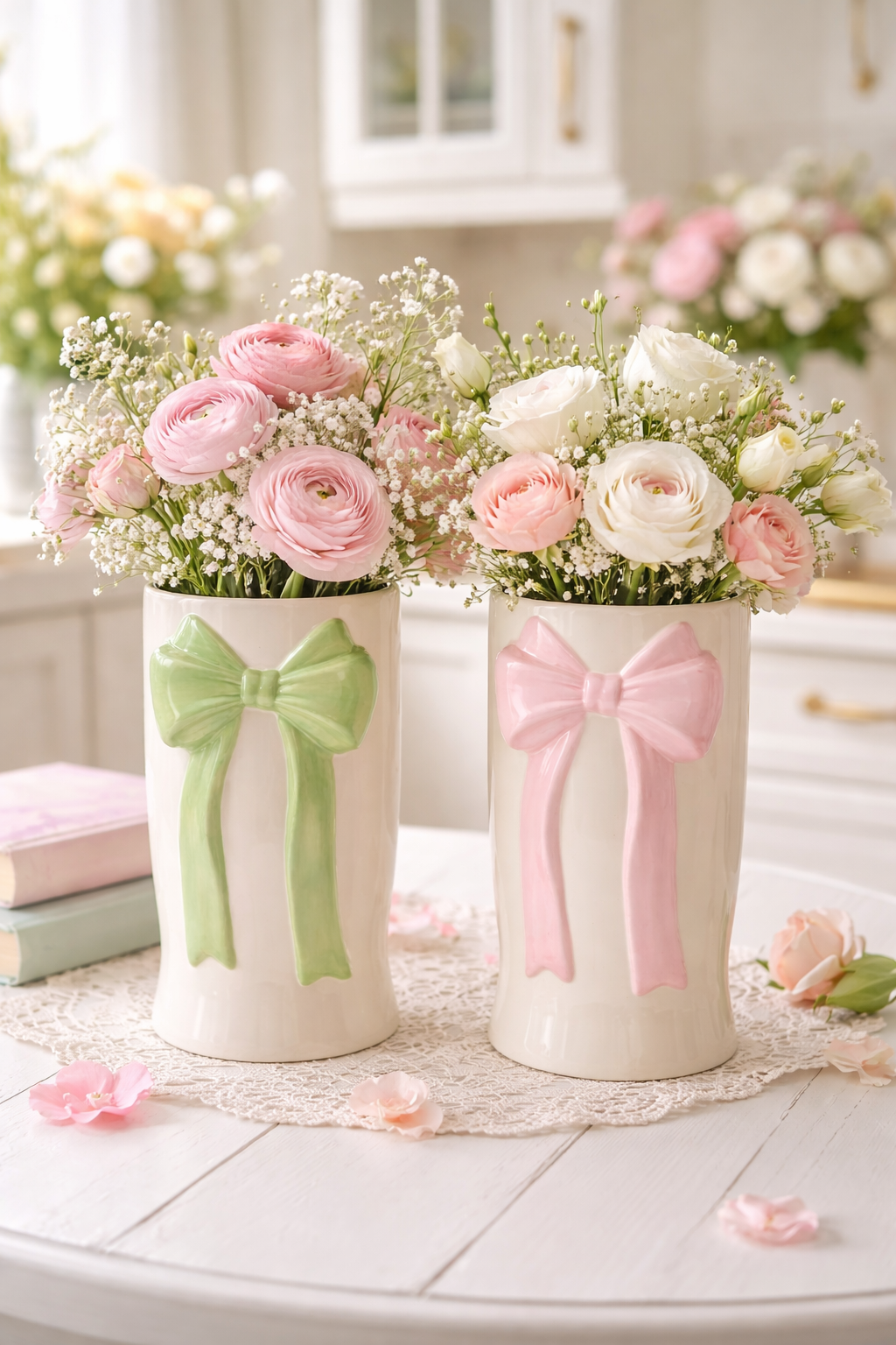 Vaso con Fiocco in Ceramica 20 cm