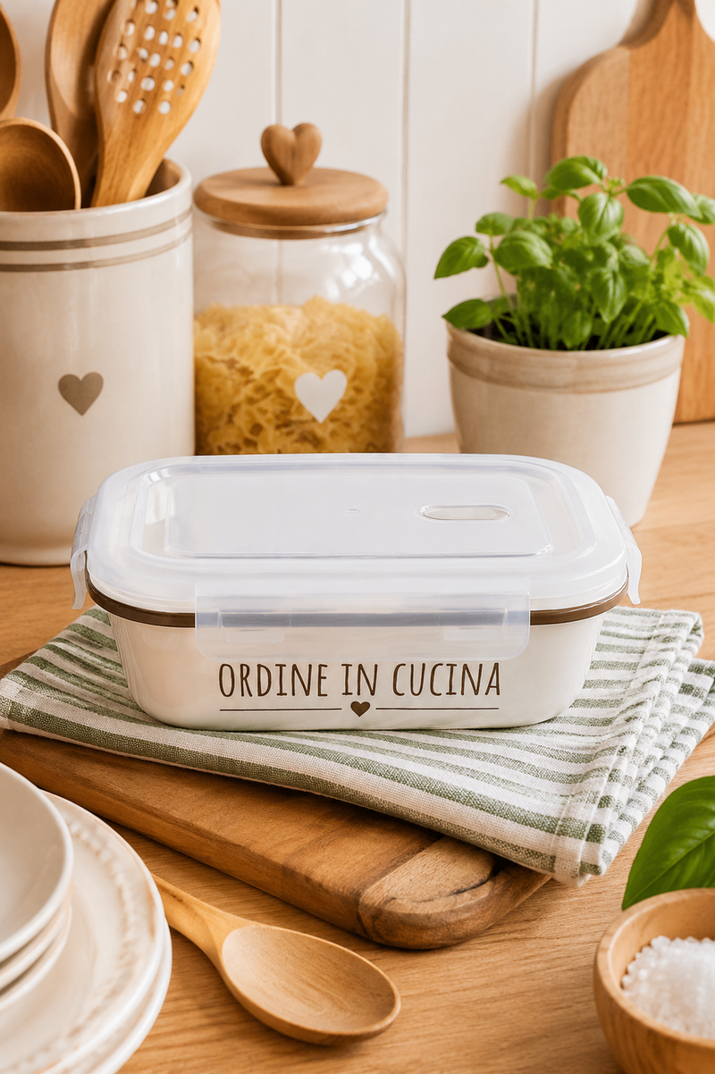 Contenitore con tappo Ordine in cucina Nuvole di Stoffa