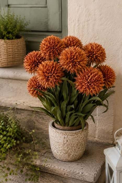 Mazzo di Crisantemi Arancione Bruciato 41 cm