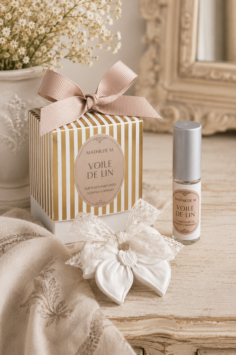 Cofanetto Regalo Mathilde M Voile de Lin con Decorazione Profumata
