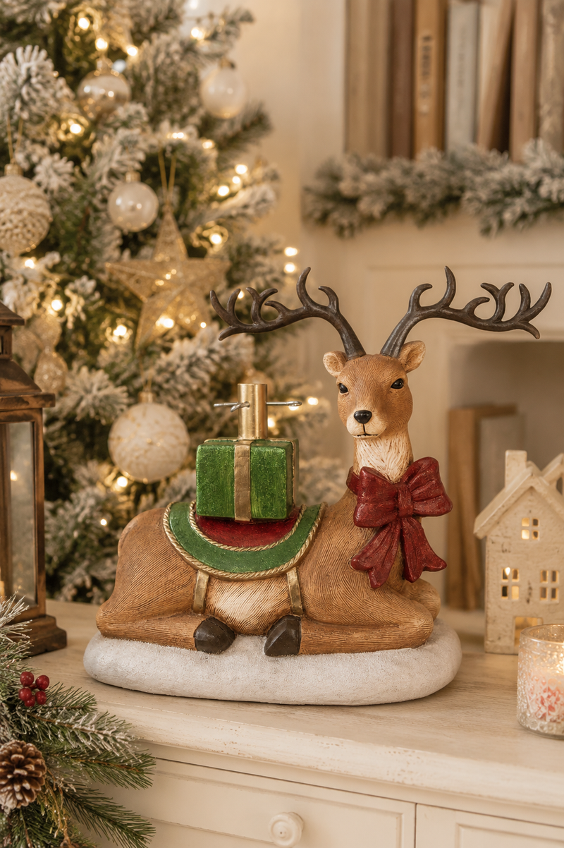 Supporto per Albero di Natale con Cervo Clayre & Eef – 48×26×52 cm