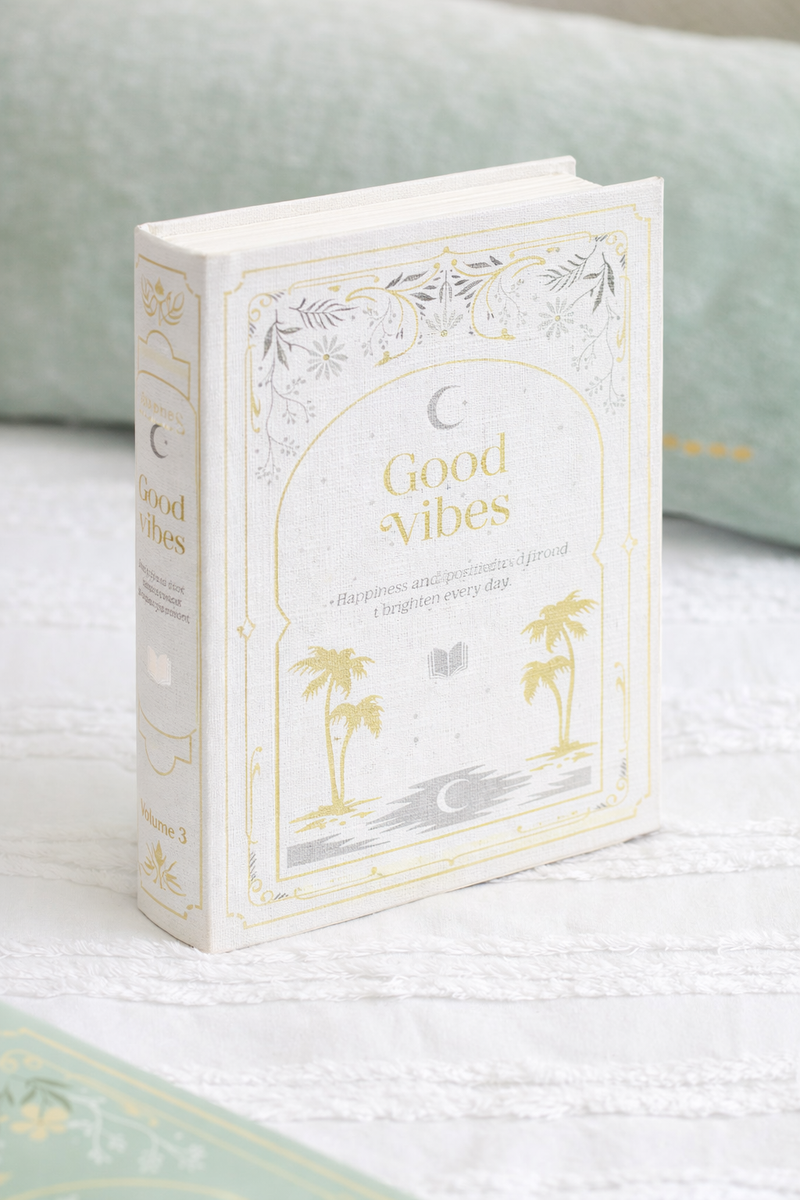 Scatola a forma di Libro Good Vibes
