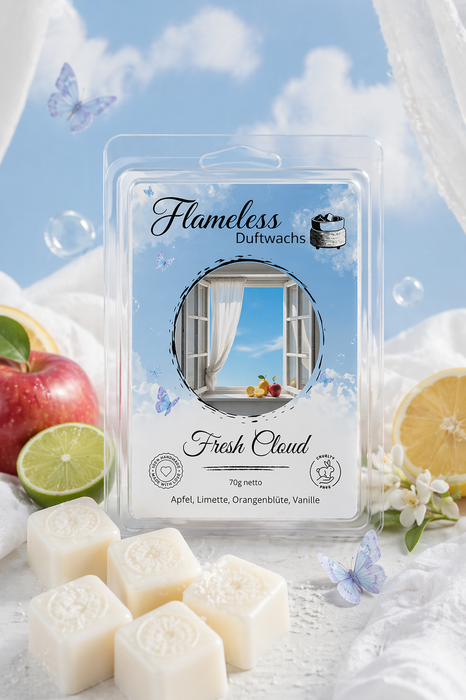 Cera Profumata di Soia Fresh Cloud Flameless 70g