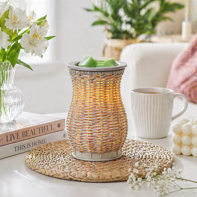 Lampada profumata elettrica Vimini grigio Candle Warmers
