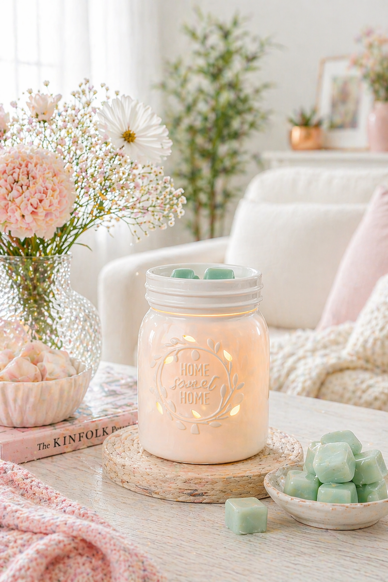 Electric Jar Lamp Home Sweet Home Candle Warmers
