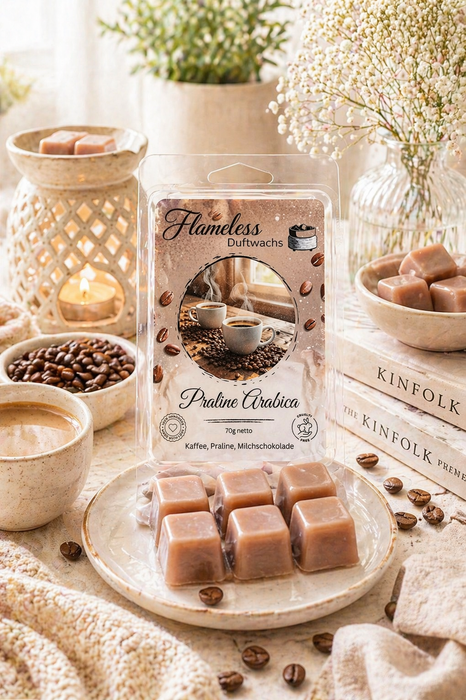Cera Profumata di Soia Praline Arabica  Flameless 70g