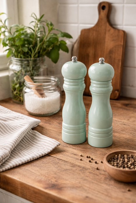 Set Macina Sale e Pepe in Legno Verde Ib laursen