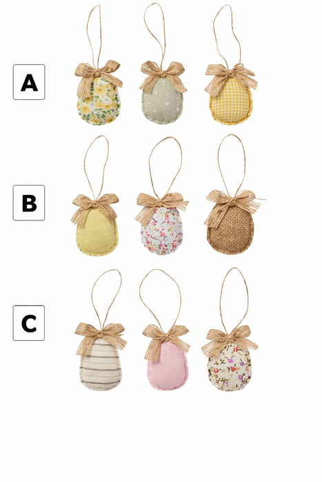 Set da 3 uova pasquali in Stoffa Ib laursen