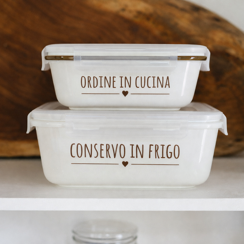 Contenitore con tappo Ordine in cucina Nuvole di Stoffa