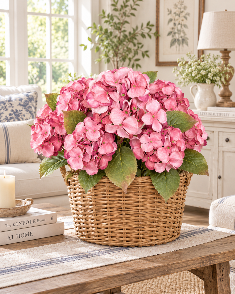 Ortensia Dry Artificiale  H 50 cm Rosa Antico – EDG Enzo De Gasperi