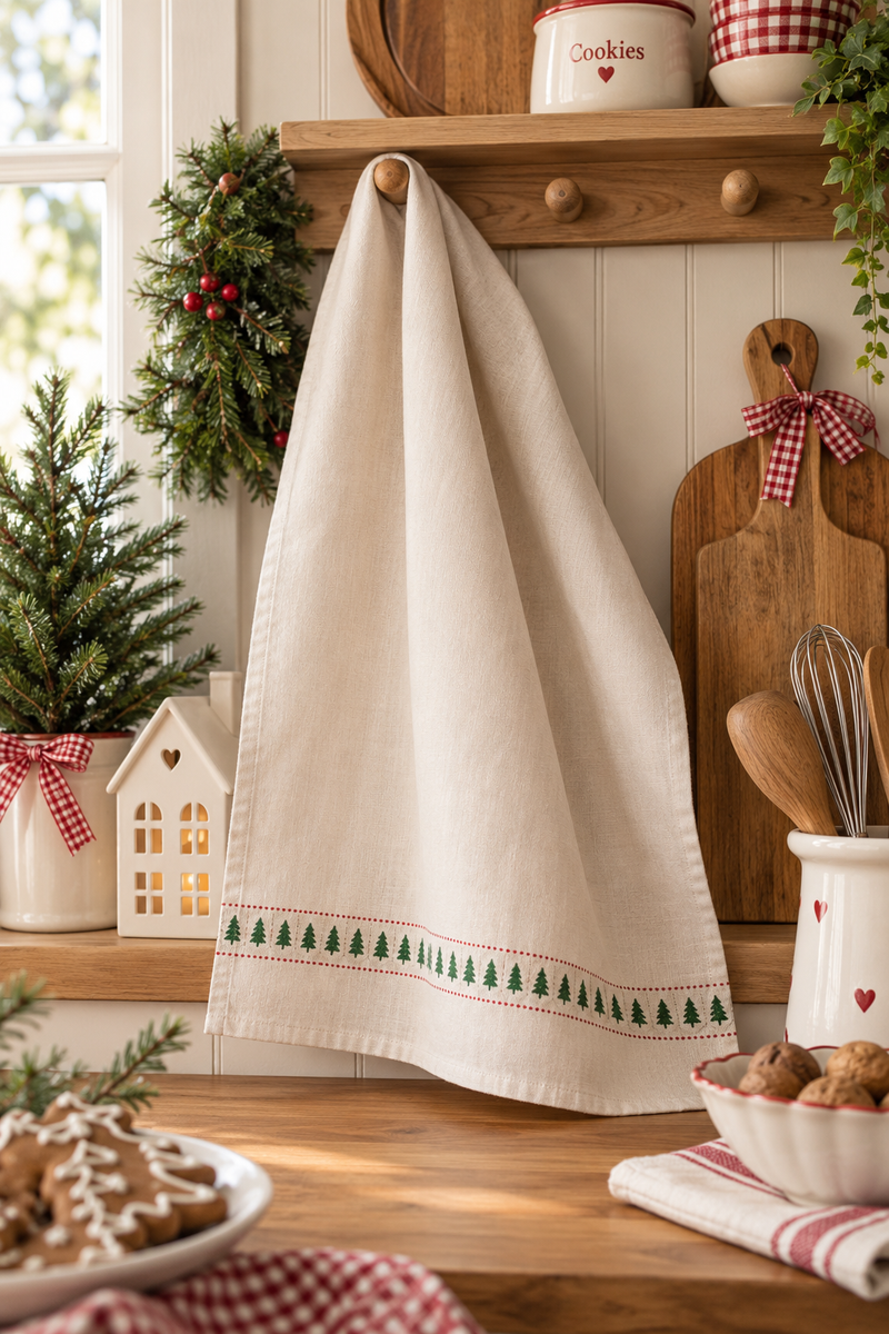 Strofinaccio Grethe IB Laursen con Alberelli 50x70 cm