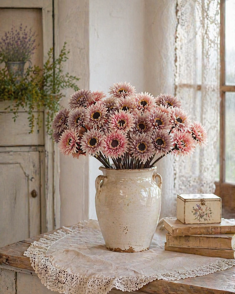 Gerbera artificiale decorativa Blanc Mariclò