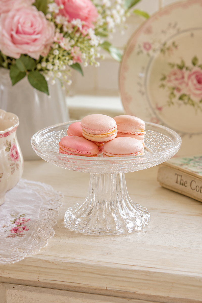Support en verre à motif D 15 cm - Chic antique