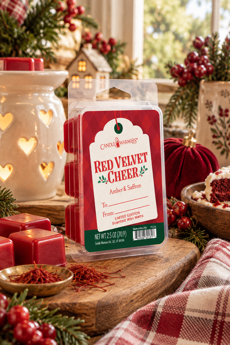 Cera Profumata Red Velvet Cheer Ambra & Zafferano – Candle Warmers 70 g