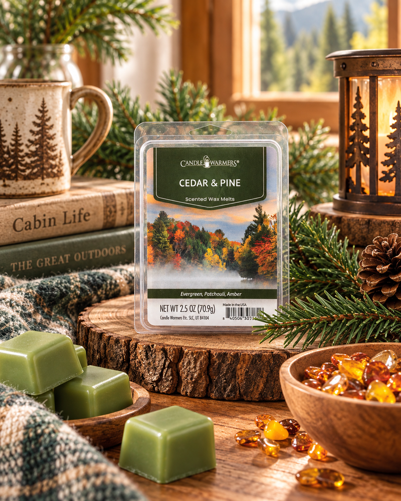 Cera Profumata Cedar & Pine – Pino, Patchouli e Ambra – Candle Warmers 70 g