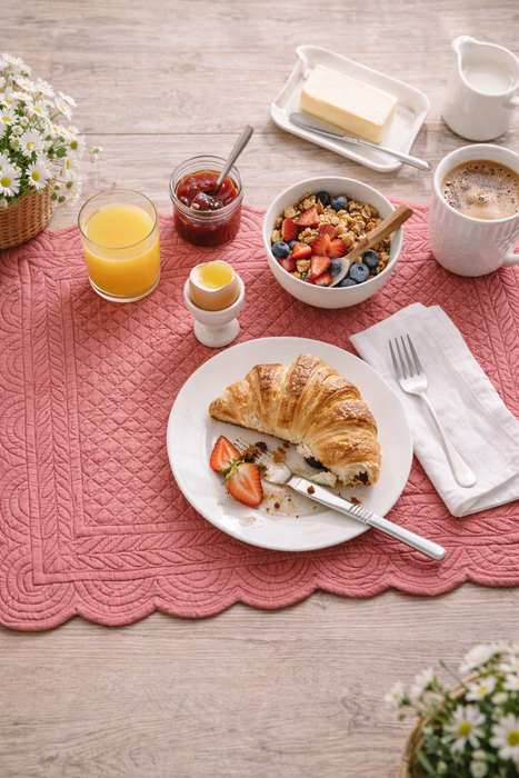 Tovaglietta rettangolare Rosa Carmen Blanc Mariclò