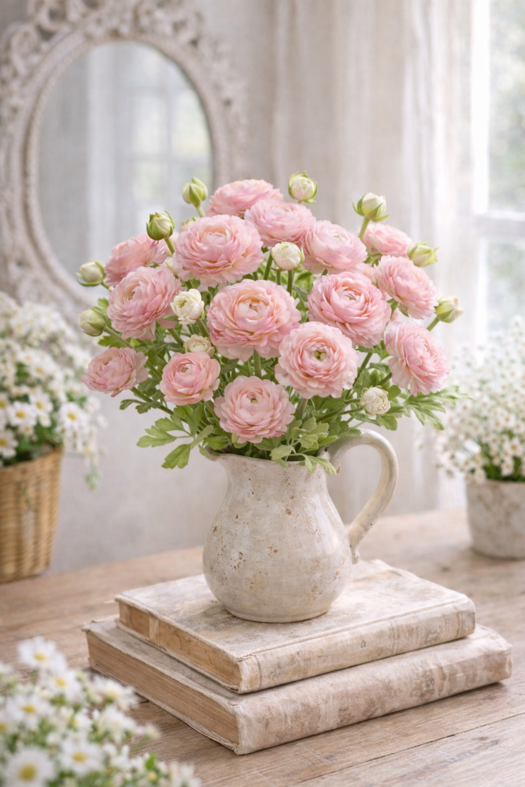 Ranuncolo rosa h 57 -Lou castellane