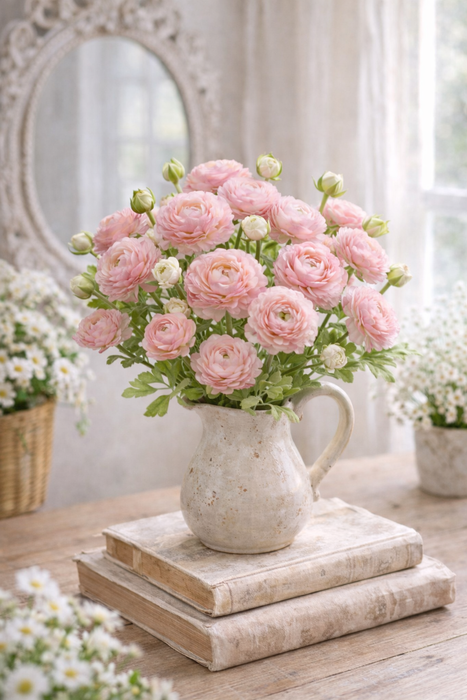 Ranuncolo rosa h 57 -Lou castellane