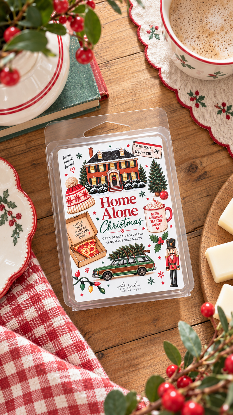 Cera Profumata Home Alone Christmas Cannella e Arancia 75 g – Edizione Limitata Arredo Casa Da Sogno
