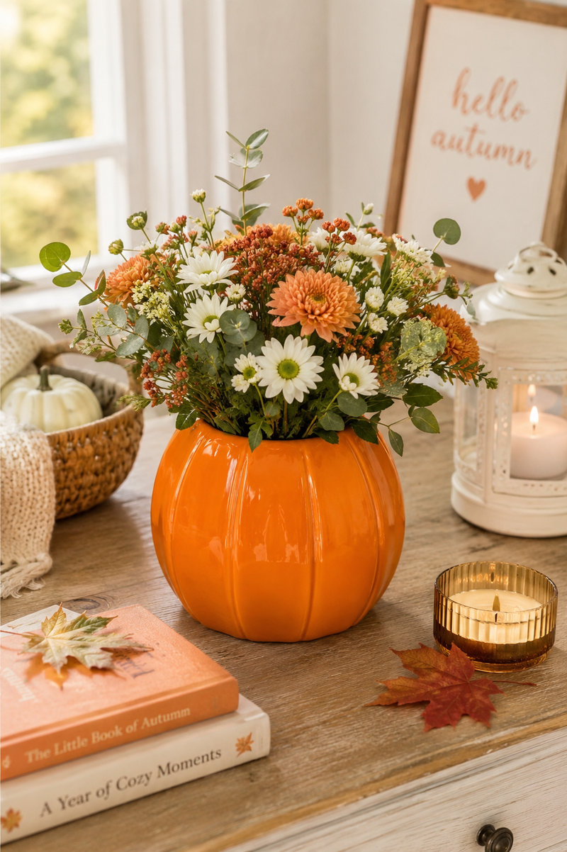Vaso Zucca Arancione in Ceramica