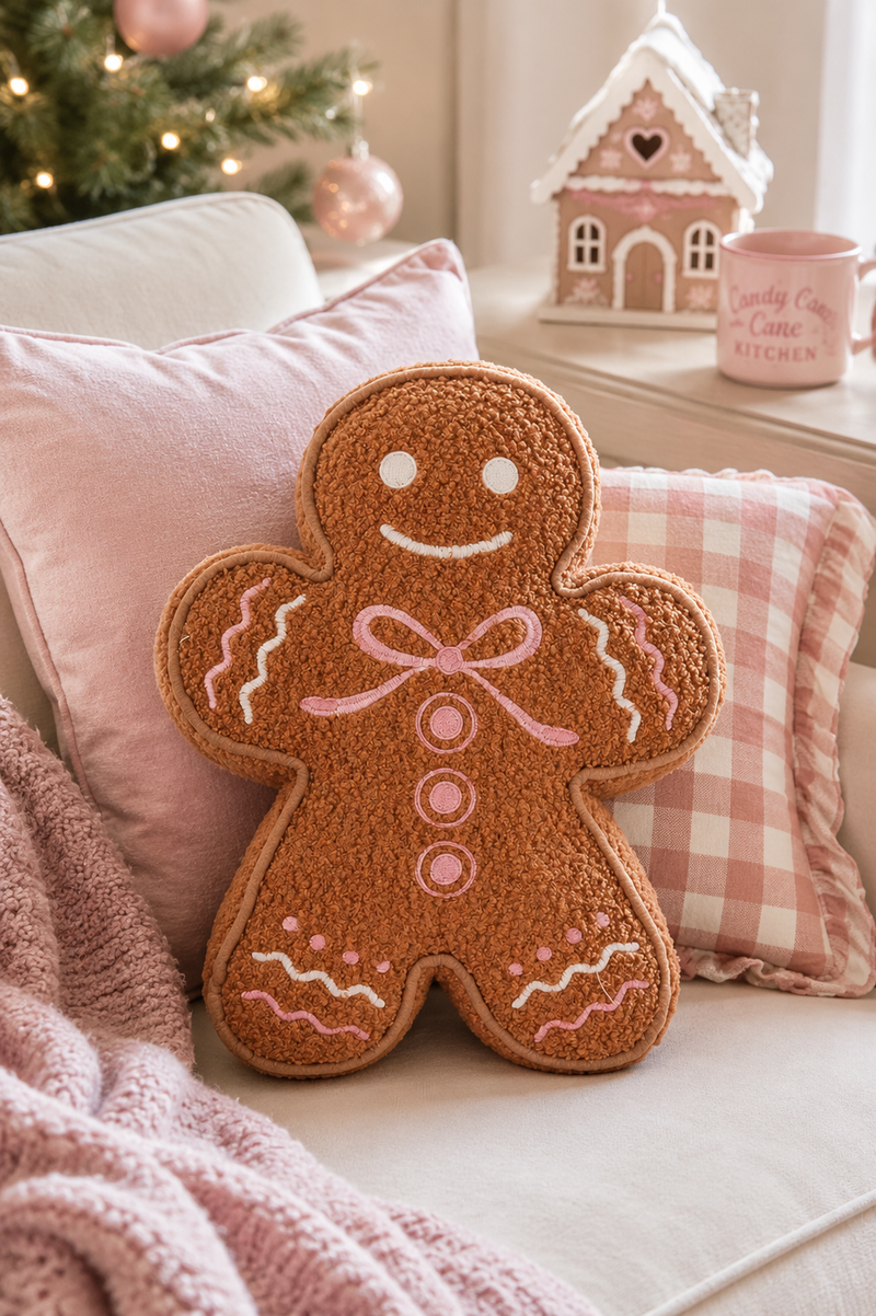 Cuscino Omino di Pan di Zenzero Bouclé