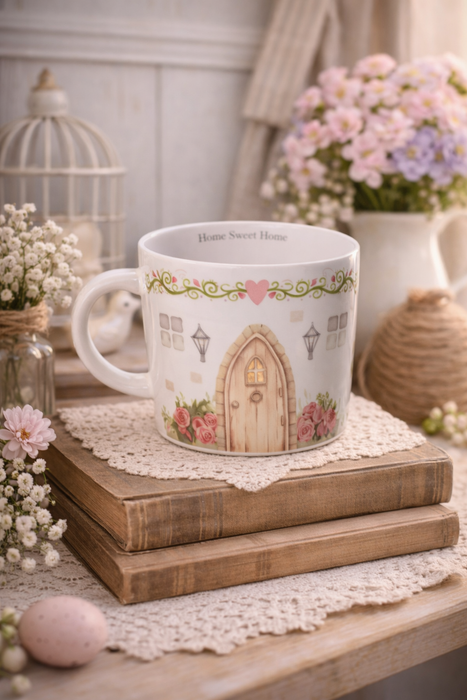 🌸 Tazza Inglese Cottage Garden “Home Sweet Home”