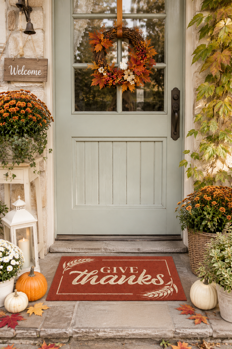 Zerbino Autunnale “Give Thanks” in Fibra di Cocco