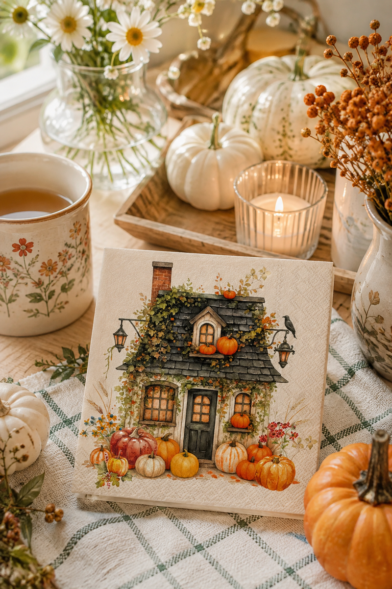 Tovaglioli da Cocktail Witch House Halloween – 20 Pezzi