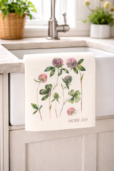 Panno Svedese Trifoglio ad Acquerello