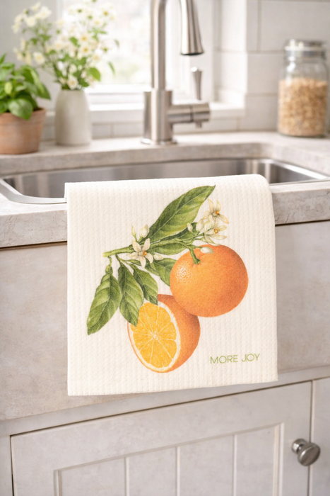 Panno Svedese Arance ad Acquerello Biodegradabile