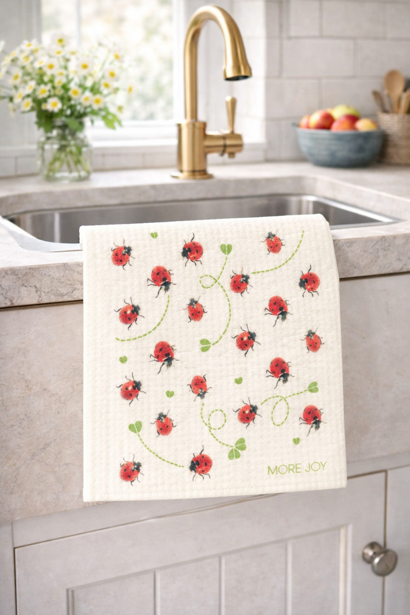 – Panno Svedese Coccinelle Biodegradabile 20x17 cm