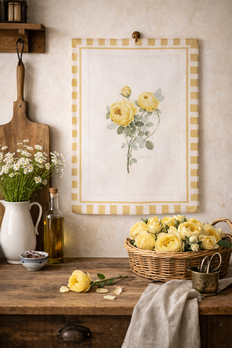 Canovaccio Rosa Gialla 50×70 cm  Blanc Mariclo