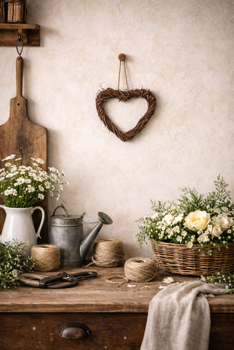 Corona 20x20x3 cm Marrone Rattan Clayre & Eef