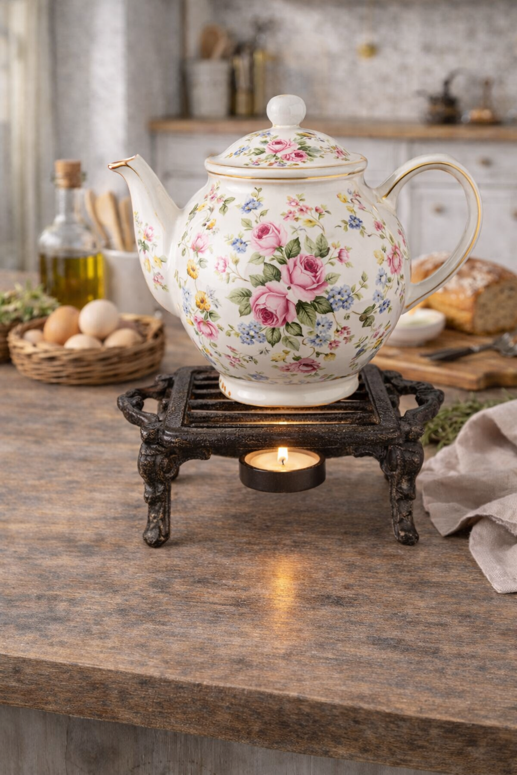 Scaldavivande Clayre & Eef in metallo marrone – 19×12×7 cm