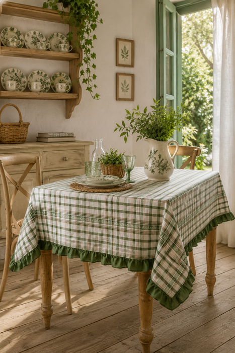 Tovaglia Rettangolare Foresta Nobile Blanc Mariclò 150x190 cm