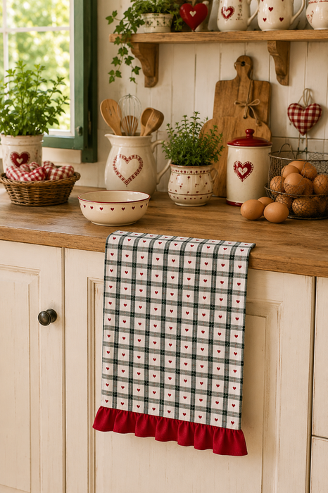 Canovaccio Cucina Cuori Incantati Blanc Mariclò